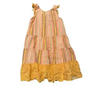 Matilda Jane dream chasers orange creamsicle tiered striped dress size 8